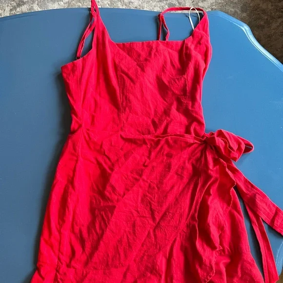 open lace back dress Think I'm in Love Mini Dress Red main image 1